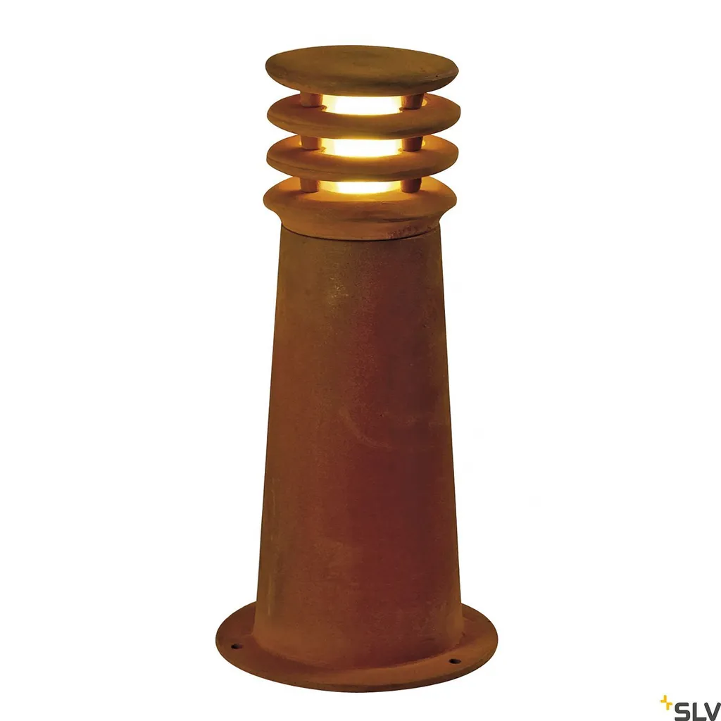 Éclairage de Balisage Allée Rusty Round 40 SLV Borne Acier 229020