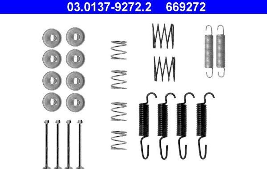 ATE 03.0137-9272.2 Zubehörsatz, Feststellbremsbacken OE kompatibel mit GS, IS, 4 Runner, Avensis, Land Cruiser, Previa, RAV 4
