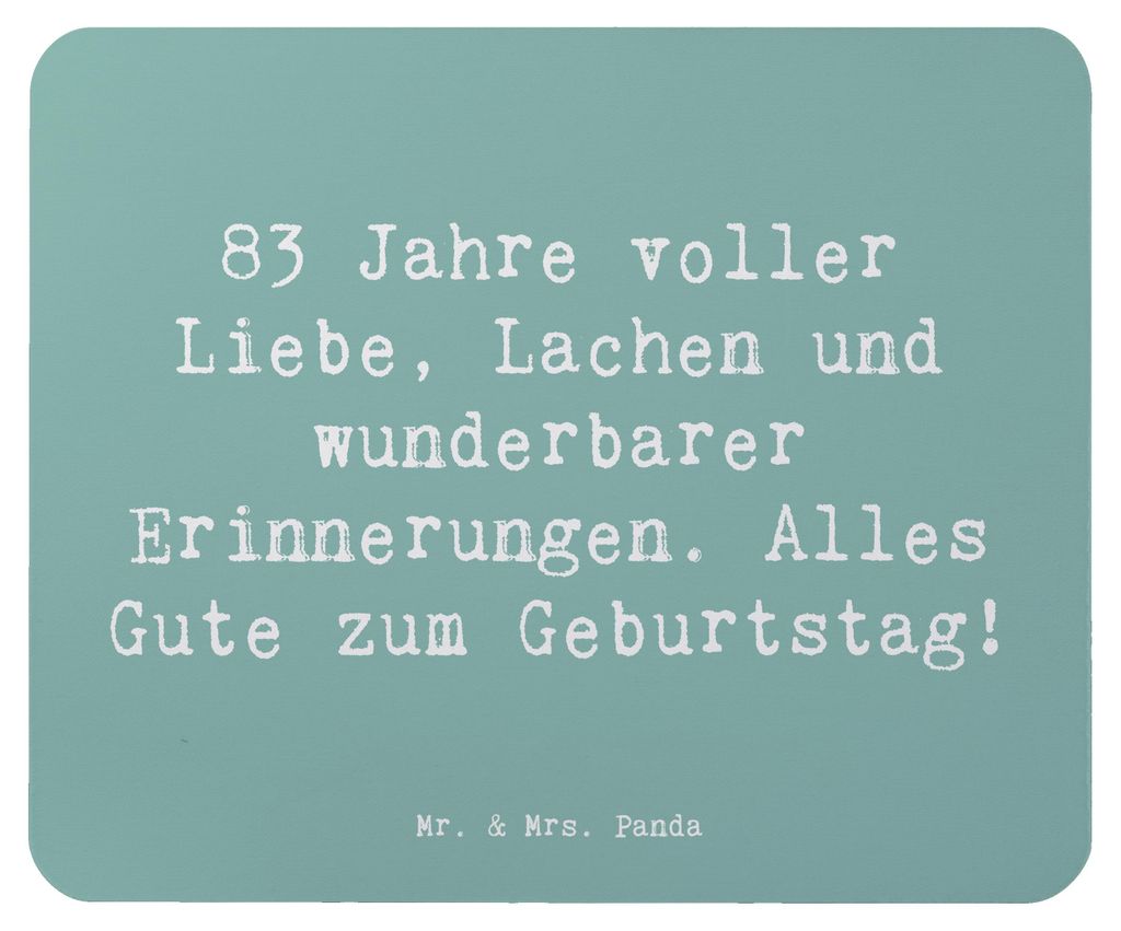 Mr. & Mrs. Panda Mauspad Spruch 83. Geburtstag - Meeresbrise - Geschenk, Mousepad, Wertschätzung, Happy Birthday, Mouse Pad, Lachen, Alter, pc mau...