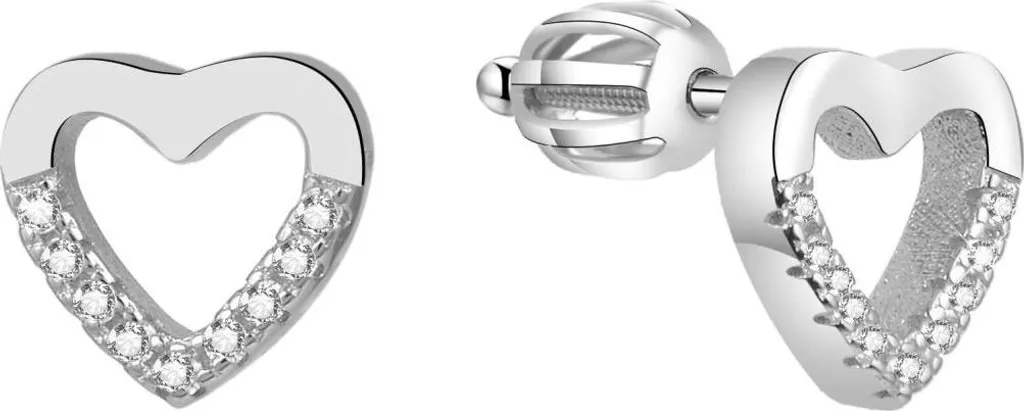 Boucles d'oreilles cœur argent AGUP1504S - Anti-allergie et grand confort
