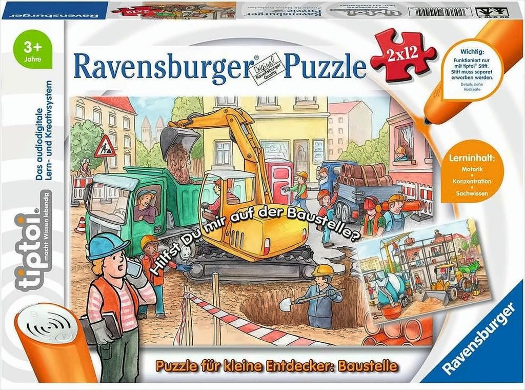 tiptoi® Puzzle für kleine Entdecker: Baustelle Ravensburger Produktbild 