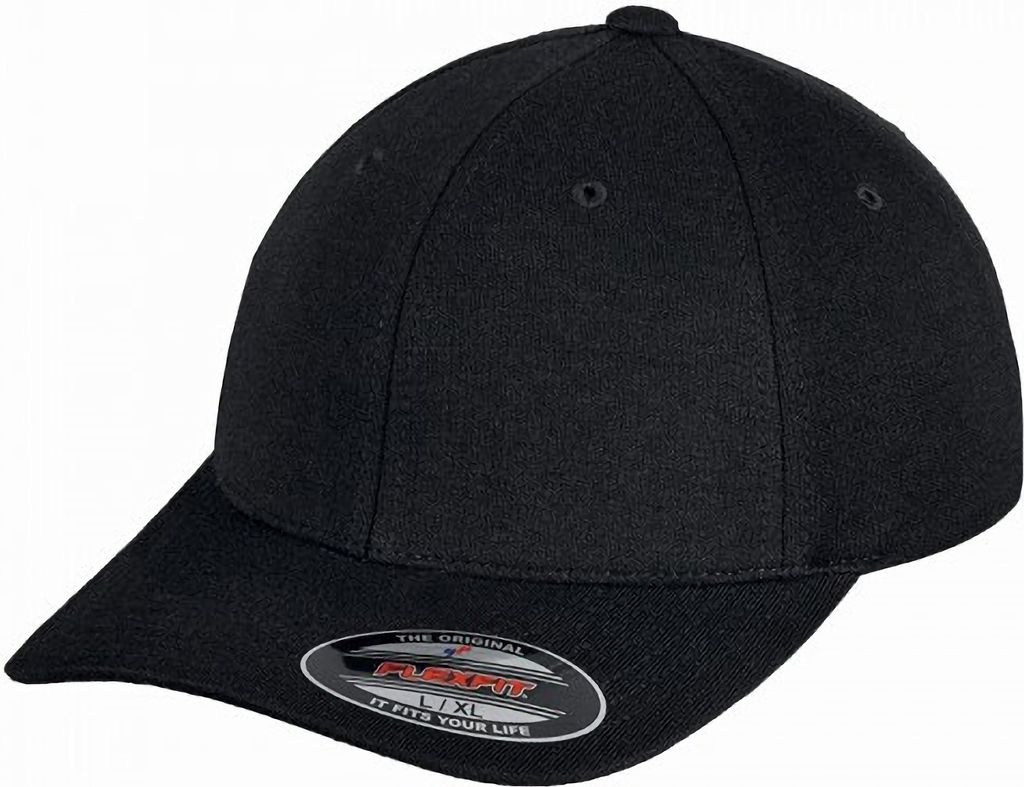 Yupoong Herren Baseball-Kappe Flexfit Double Jersey (2 Stück/Packung) RW6760 (L/XL) (Schwarz)