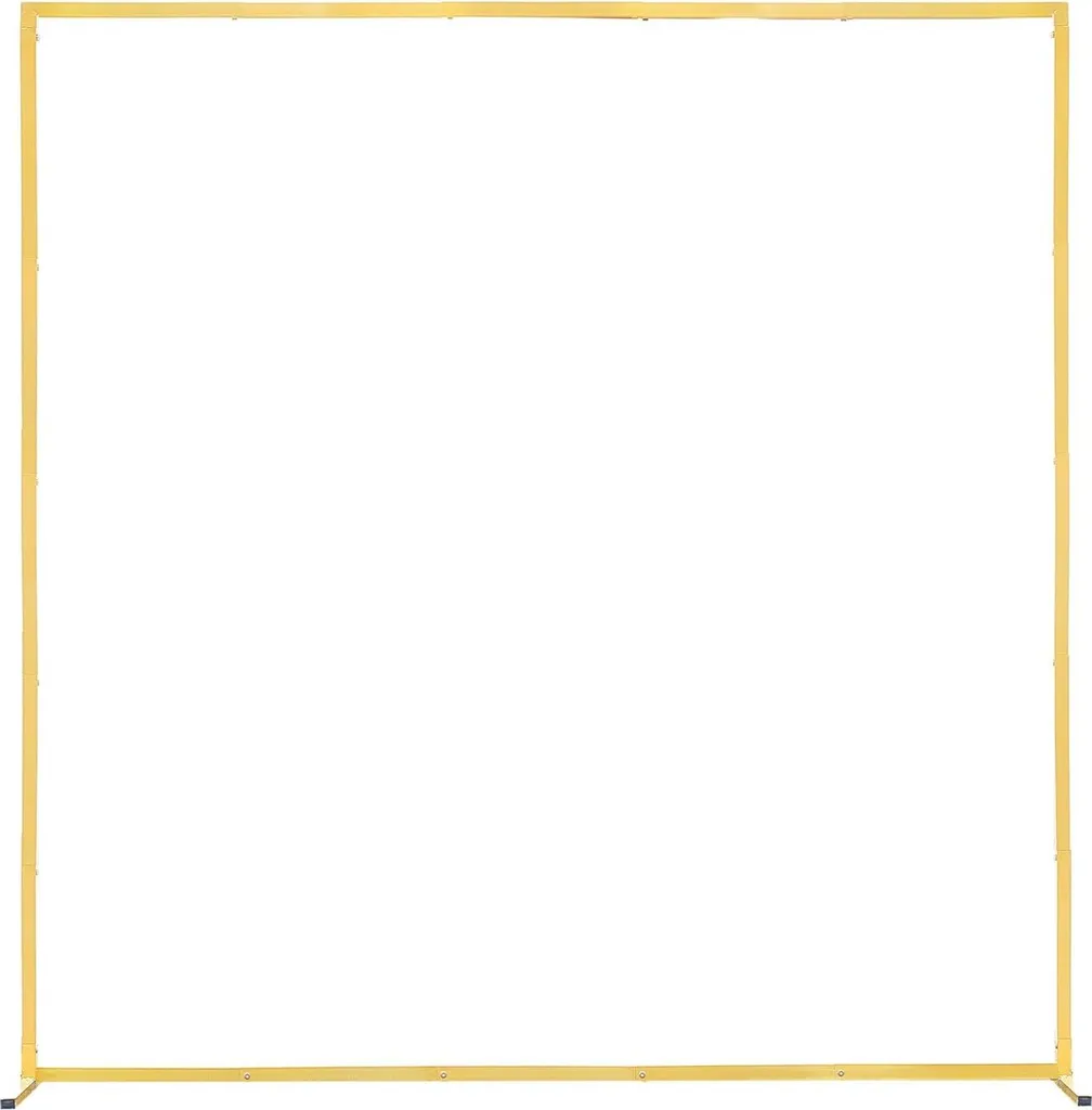 Support fond en arc doré 2x2m de structure carrée stable en métal