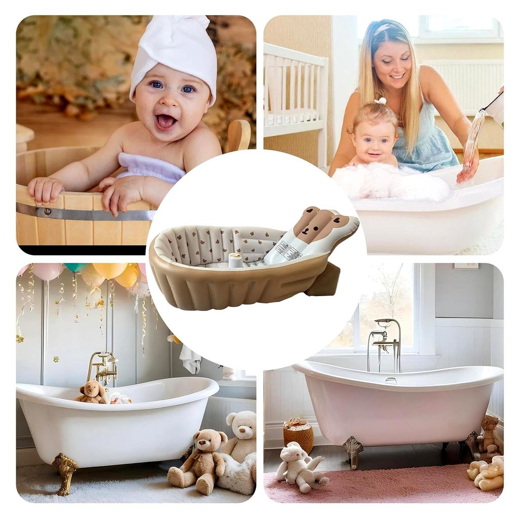 Baby Badewanne | Kleinkinder Bade Wanne | Verstellbarer Badesitz, Faltbarer Duschbadewannensitz Für Camping Reise Outdoor