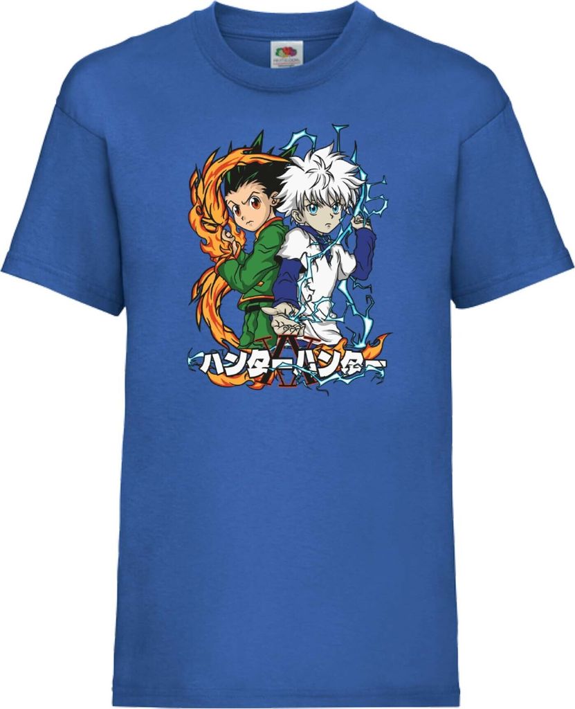Kinder T-Shirt Hunter manga X anime Hunter Gon Freecss Freecss, 7-8 Jahr - 128 / Blau