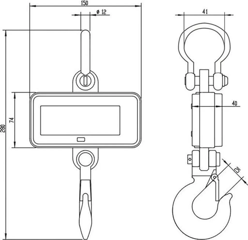Pèse-charge 1500 kg avec télécommande HDWR wagPRO-H1500 haute précision - 8
