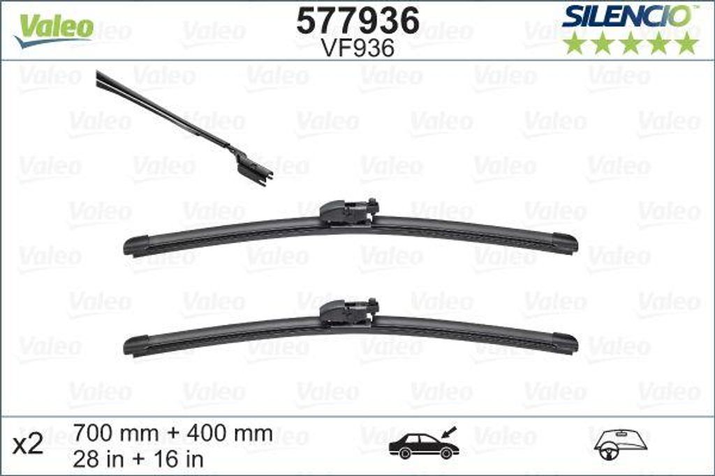 VALEO 577936 Scheibenwischerblatt OE 8521247201 kompatibel mit Prius