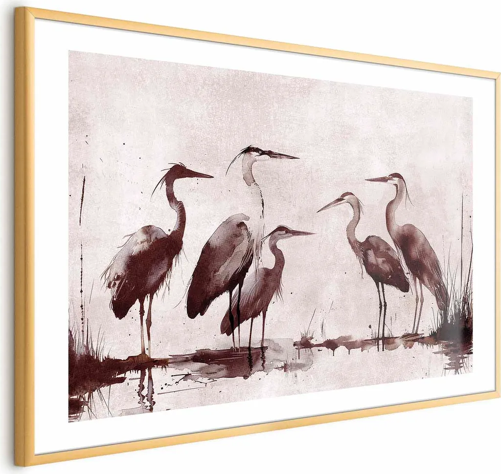 Quadro Aironi 60x40 Cornice Oro - Decorazione Parete Luxury Living