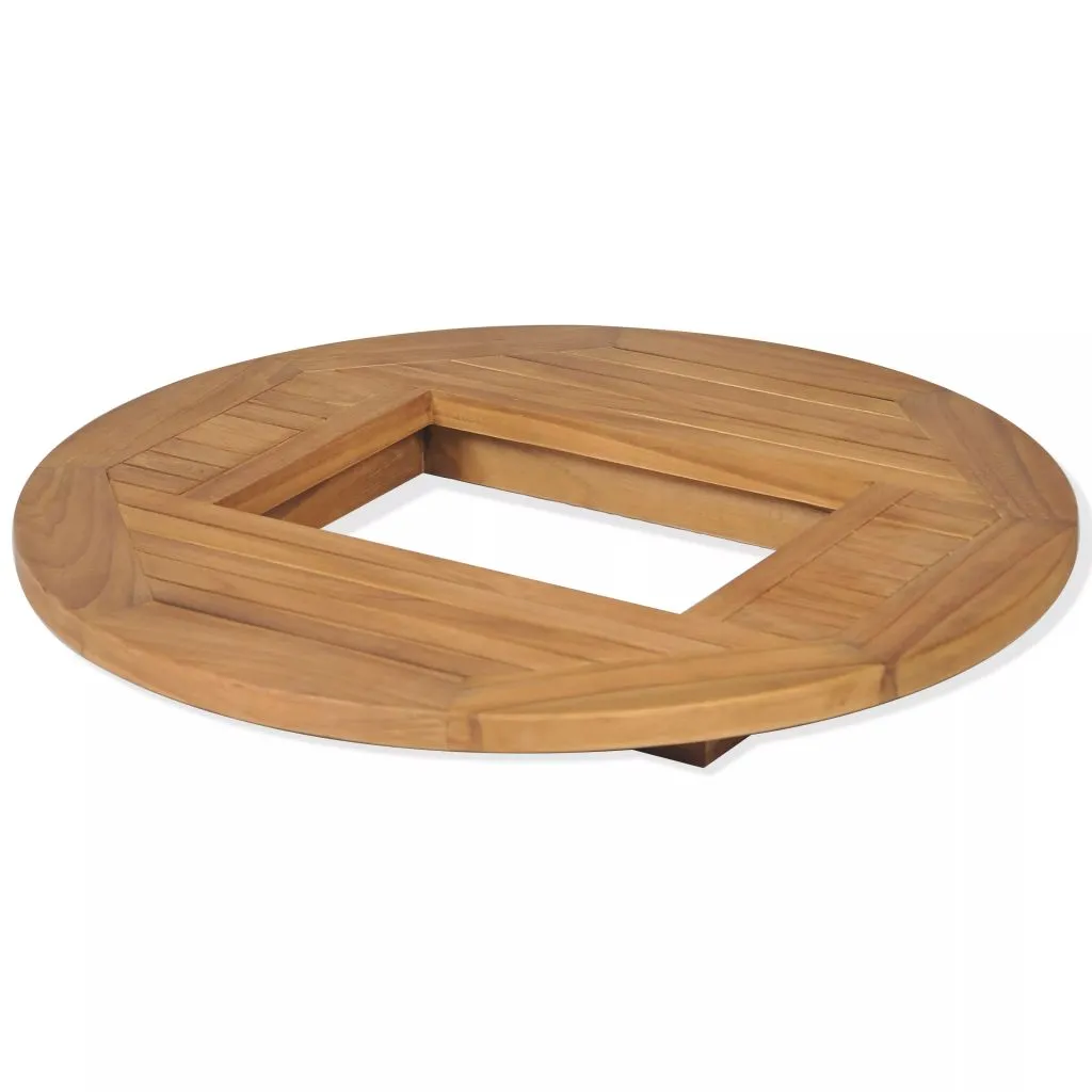 Petite Table de Jardin en Teck 70 cm - Résistant Intempéries vidaXL