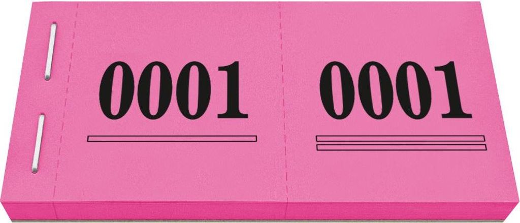 CombiCraft Nummernblock / Doppelnummer Goody in Fuchsie - 1000 Abrisse