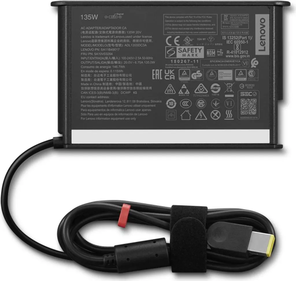 Remplacer Chargeur Lenovo 135W Slim Tip ThinkPad - Alimentation Stable Gen2