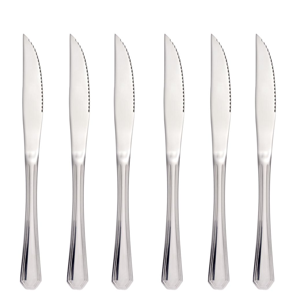 GRÄWE Steakmesser 6 Stück, Edelstahl, Serie BERLIN Produktbild 