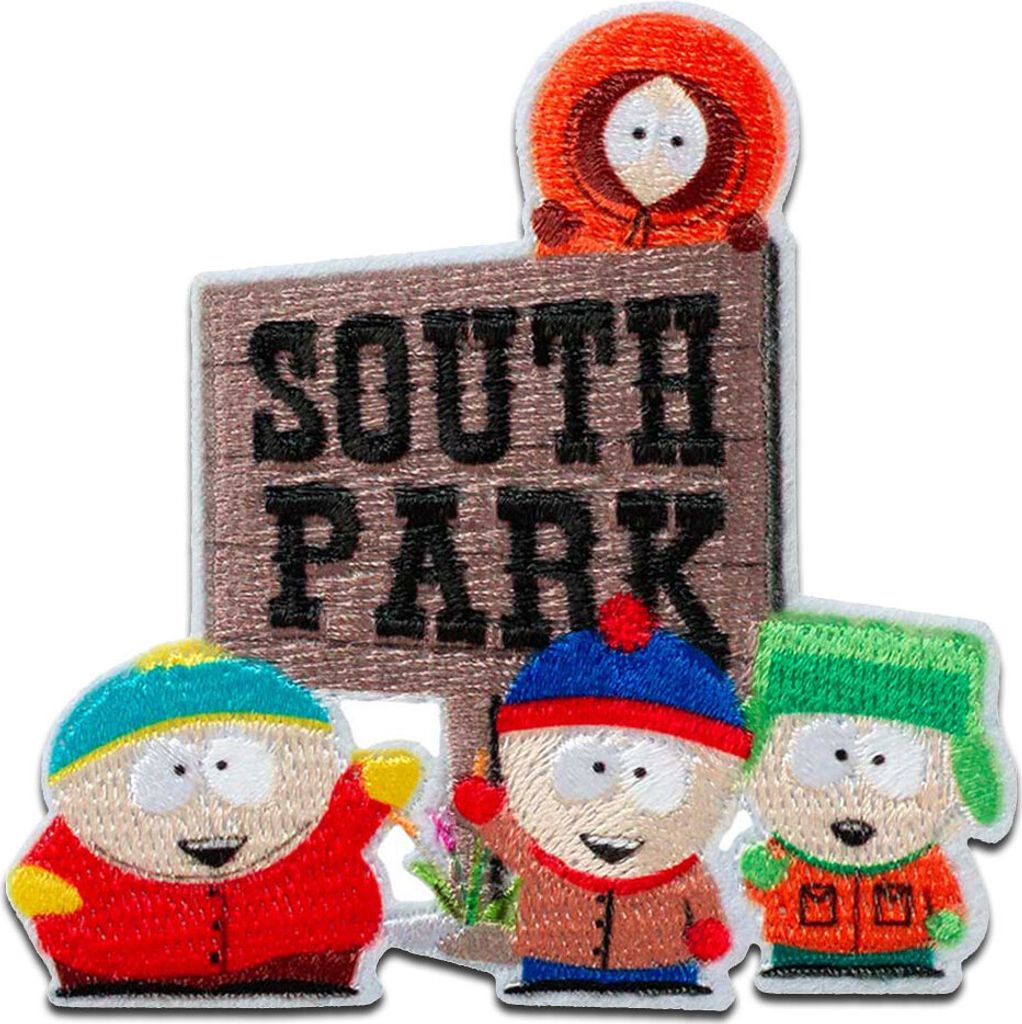 Mono-Quick Southpark Gruppe - Aufnäher, Bügelbild, Aufbügler, Applikationen, Patches, Flicken, zum aufbügeln, Größe: 6,8 x 7 cm