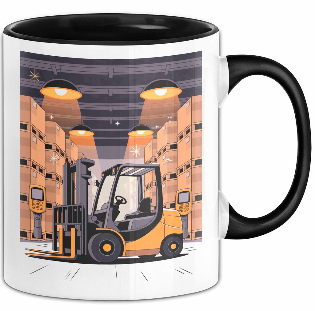 Lagerarbeiter Tasse Geschenk Lustige Geschenkidee Spruch Für Lieferketten Stars (Schwarz)