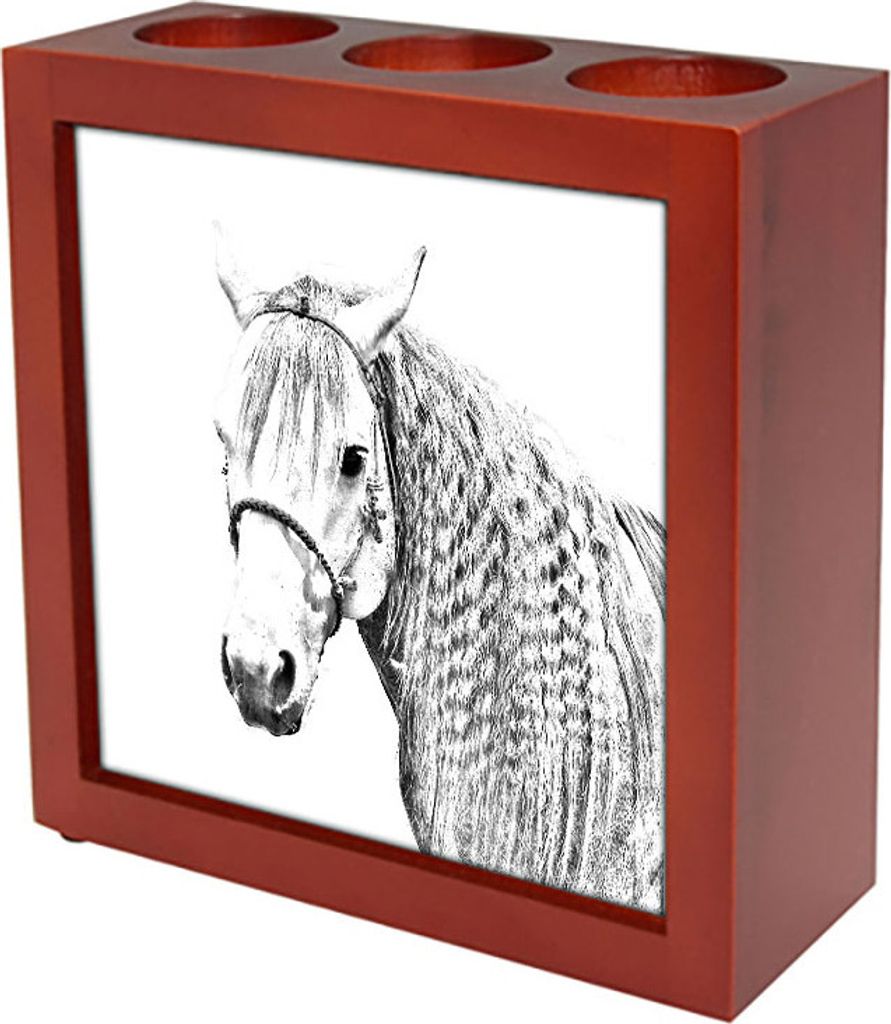 Aztekenpferd - Stifthalter mit Pferd, Schreibtischorganizer mit Aufdruck, personalisierte Schreibtischdekoration der Marke Art-Dog