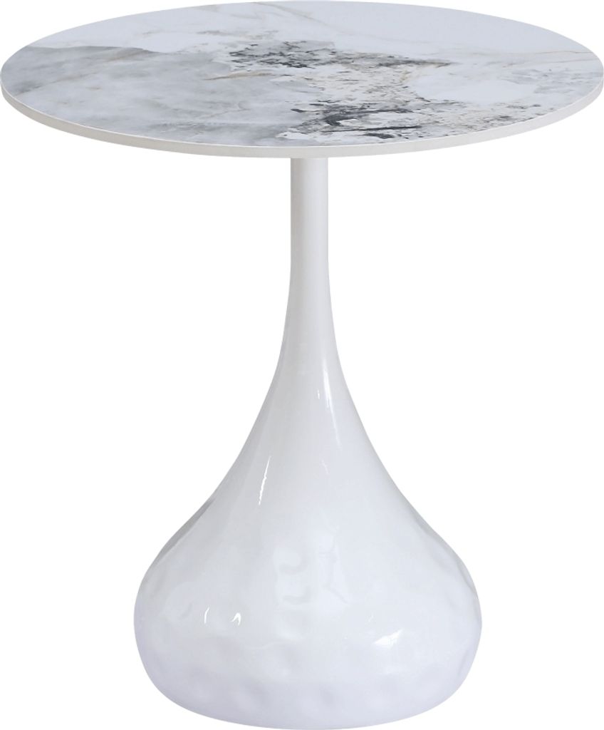 Kondela Ebrel Couchtisch - weißer Marmor / Weiß