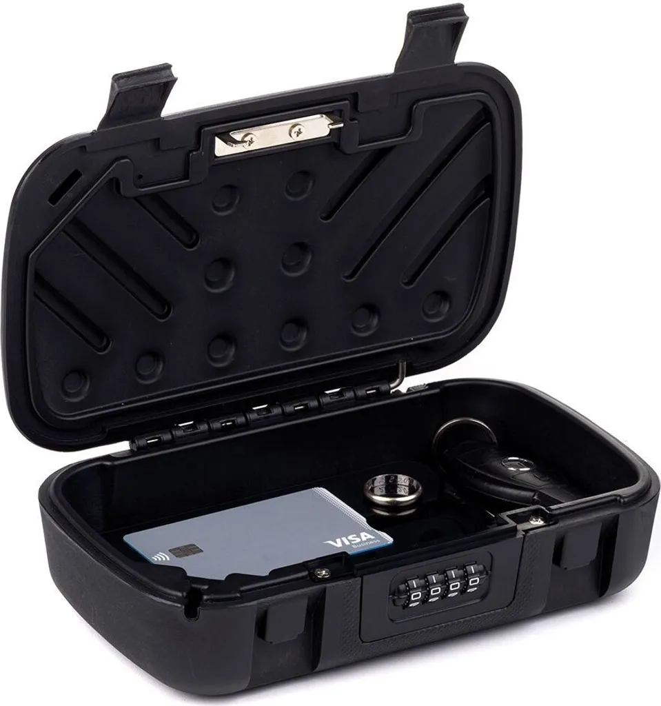 Surflogic Coffre-fort portable Noir - Boîtier Robuste à Code de Sécurité - 2