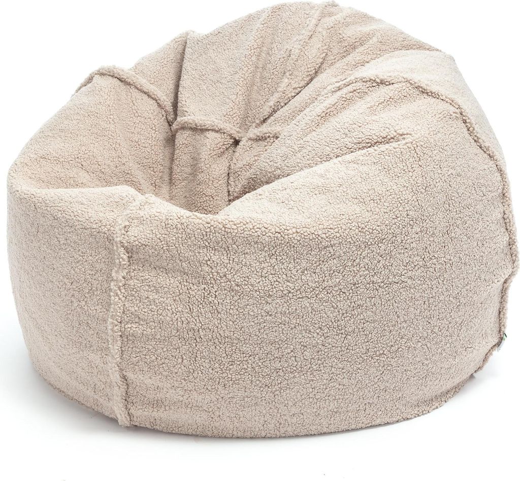 Ecopuf, Sitzkissen XXL, Sessel Bean Bag, Sitzsack, aus Bouclé-Stoff