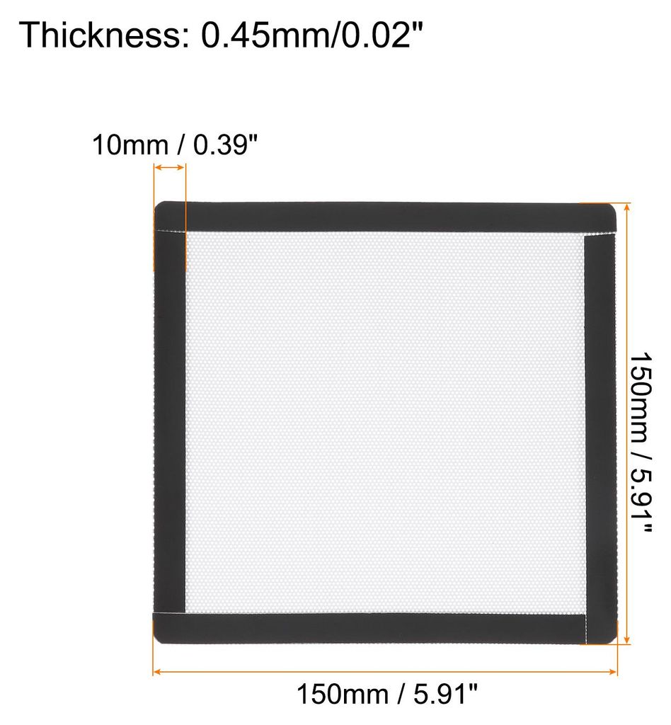 3PCS PC-Staubfilter, 150x150mm Magnetischer Rahmen PVC Computer-Geh?use-Kš¹hler Staubschutzgitter fš¹r Computergeh?use-Lautsprecher, Wei?