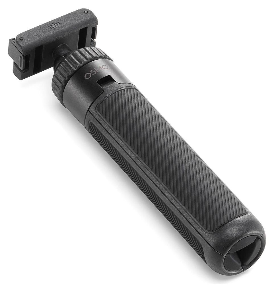 A black DJI Osmo Action Mini Extension Rod Selfie-Stick is shown against a white background.