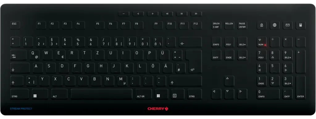 Clavier pour télétravail Cherry Stream sans fil QWERTY ergonomique