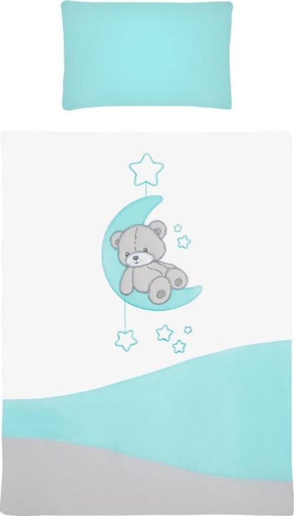 2-teilige Bettwäsche Belisima Teddybär 100/135 türkis
