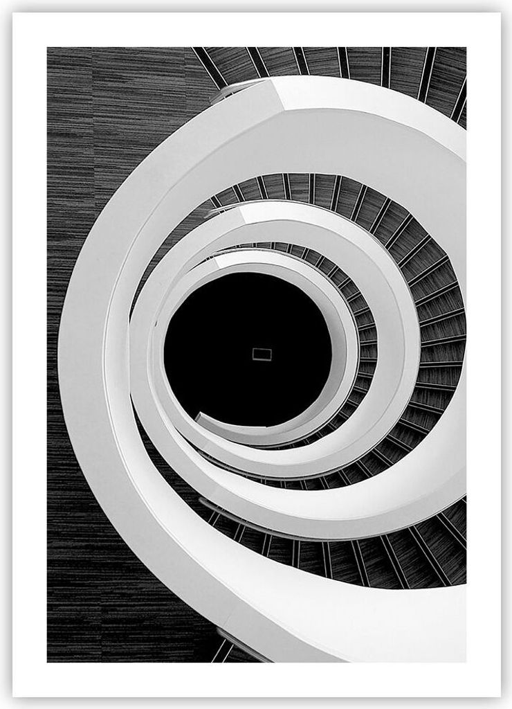 Poster - Poster ohne Rahmen - Stück Modern Treppe - 50x70 cm - Wand Bild - Wanddeko - Wandbilder - Kunstposter - Wandposter - Bilder - Kunstdruck ...