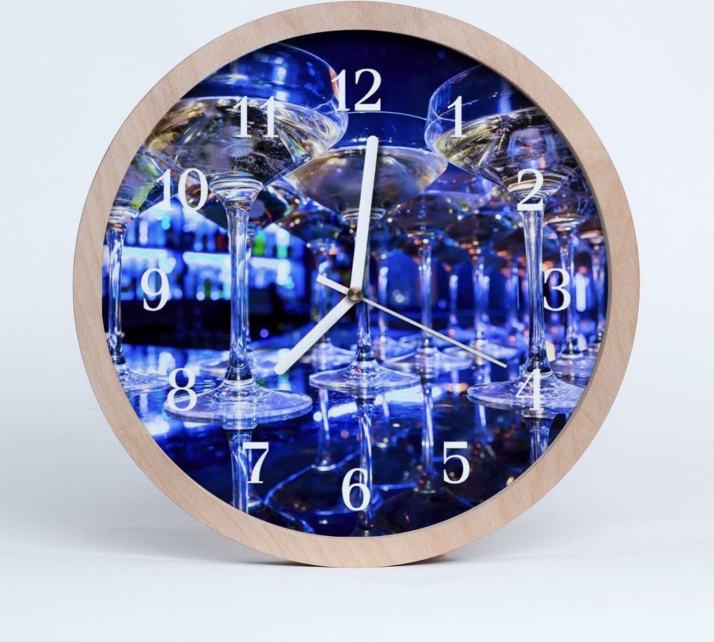 Holzuhr 20fi cm wanduhr - Glaslampe