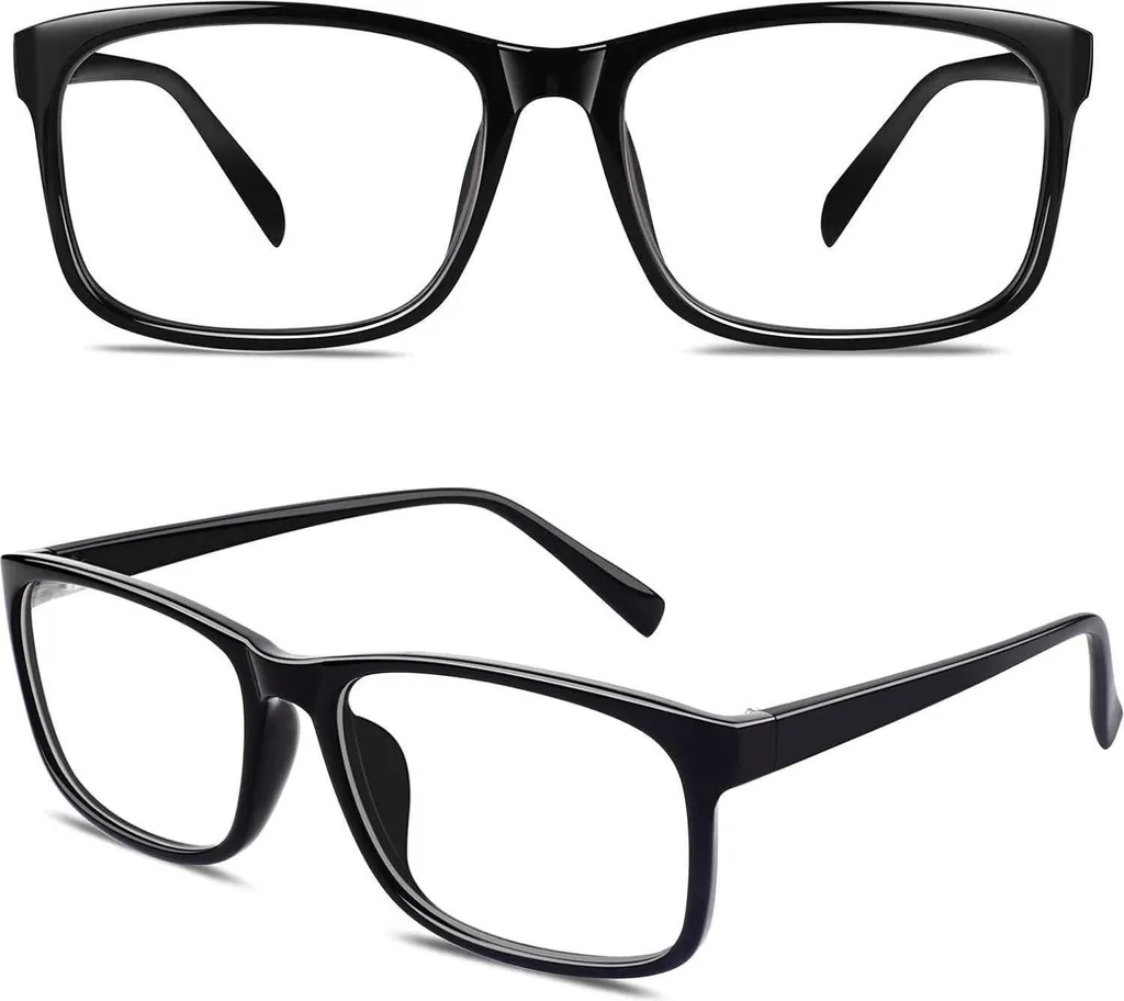 Occhiali Nerd Vintage Neri - Montatura Plastica Geek per Lui e Lei