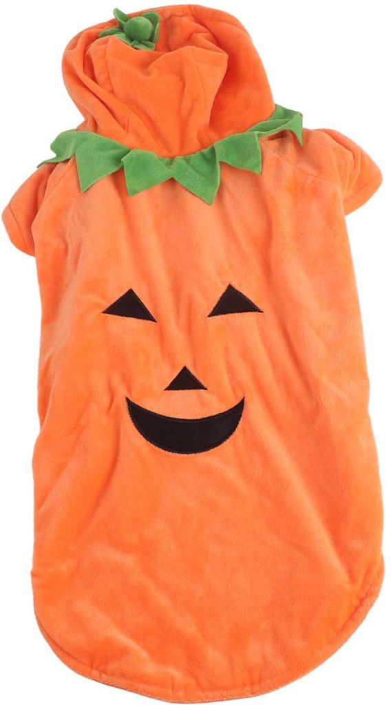 Halloween-Kürbis-Hundekleidung, süßes warmes Kostüm für mittelgroße und große Hunde, Herbst und Winter, Orange, 2XL