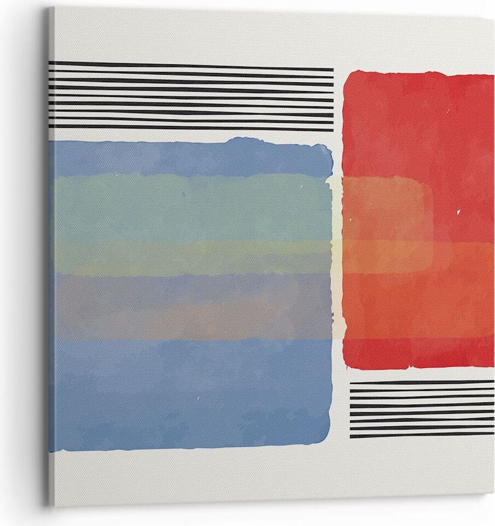 Bild auf Leinwand - Leinwandbild - Einteilig - Stück Geometrisch Rechtecke - 70x70cm - Wand Bild - Wanddeko - Wandbilder - Leinwanddruck - Bilder ...