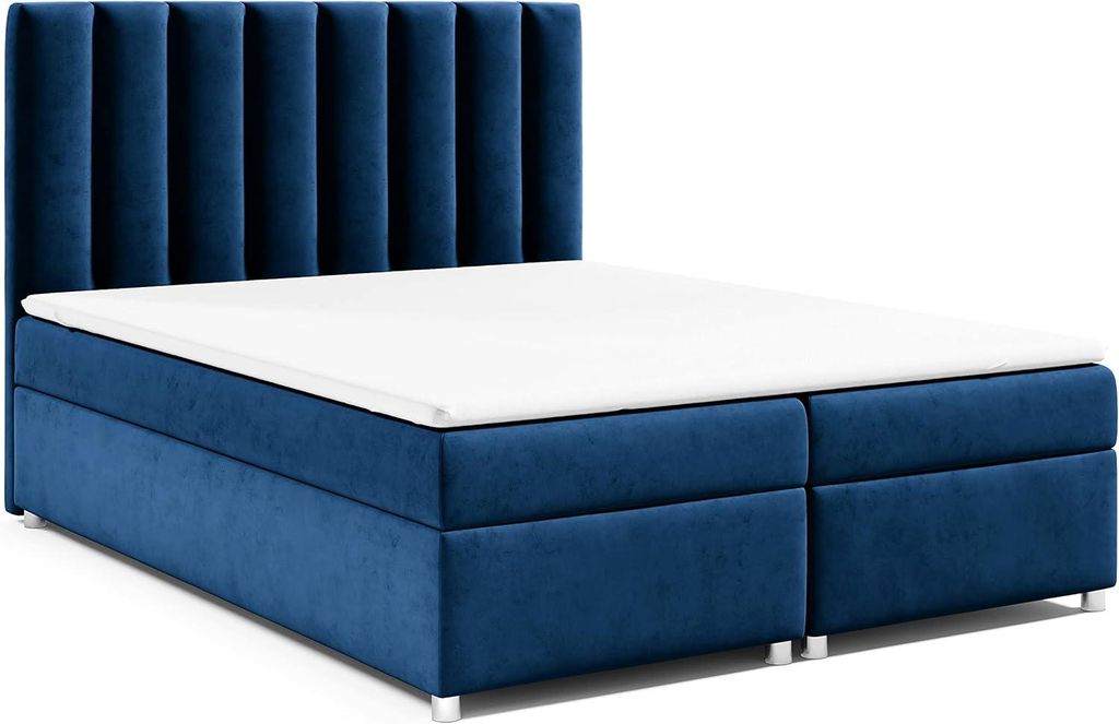 Best For Home Trinity K-10 Boxspringbett| Bett mit Bettkasten Bonellfederkern inkl. Topper | Polsterbett 200x200 mit Lieferung bis zur Bordsteinkante