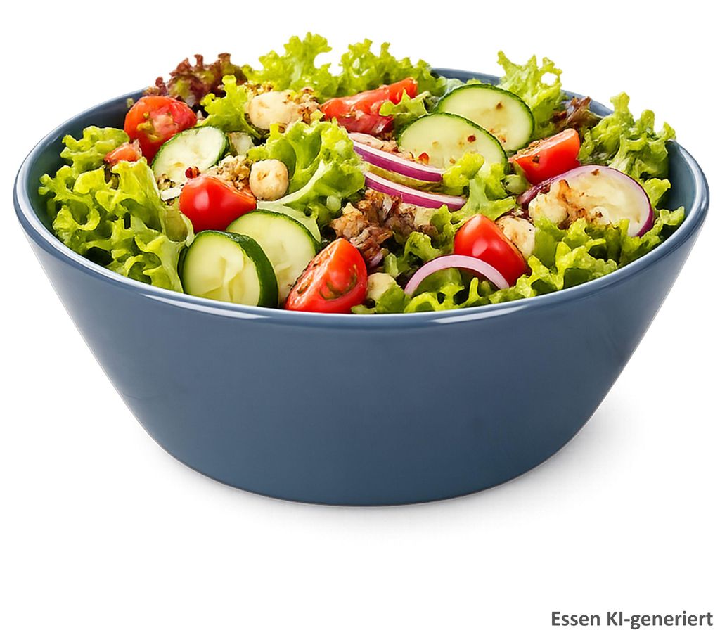 Servierschüssel blau 2L Ø25cm Porzellan Salatschale Obstschüssel