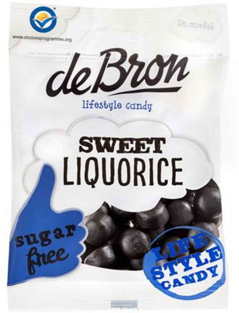 De Bron Zoete dropbolletjes/sweet liquorice suikervrij (100 Productafbeelding 