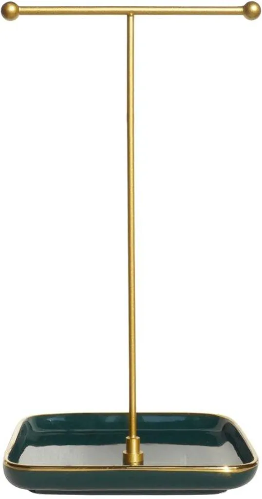 Porte-bijoux en céramique vert élégant de 31 cm - Modèle Héritage n°5
