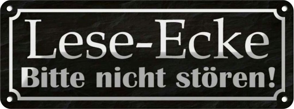 vianmo Blechschild 10x27 cm Lese-Ecke bitte nicht stören Warnschild Hinweisschild Sicherheit Vorsicht