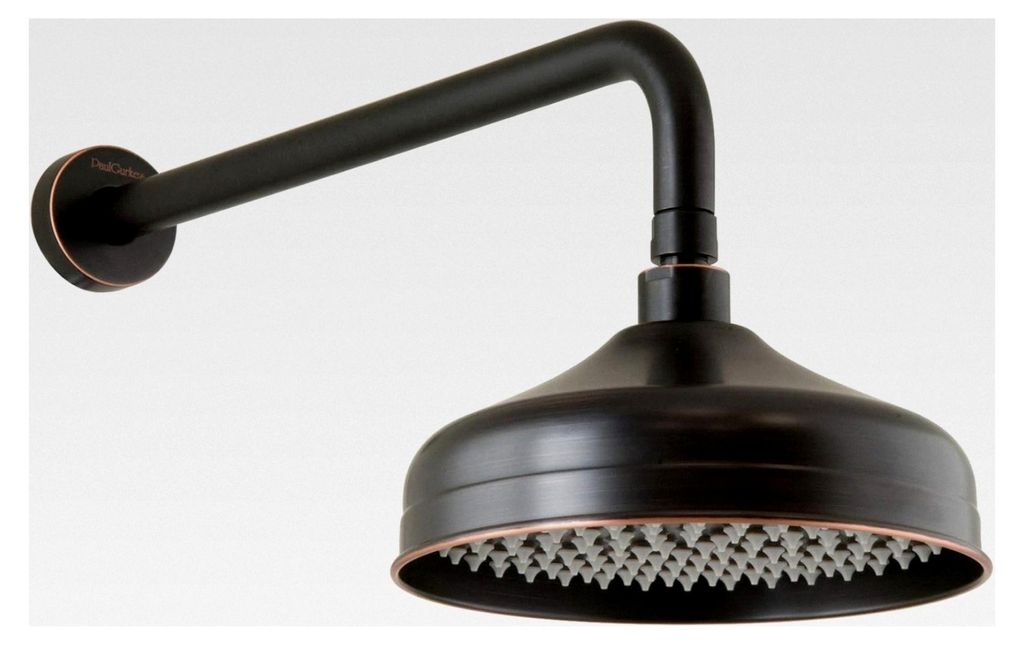 Regendusche Retro schwarz Duschkopf mit Wandarm
