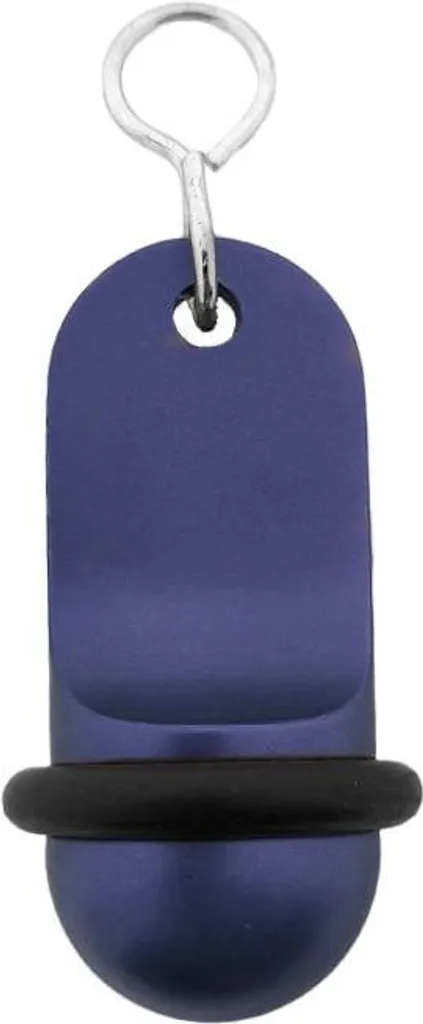 Porte-clés bleu Mini Classic 60 x 25 mm en plastique robuste - 5 ex.