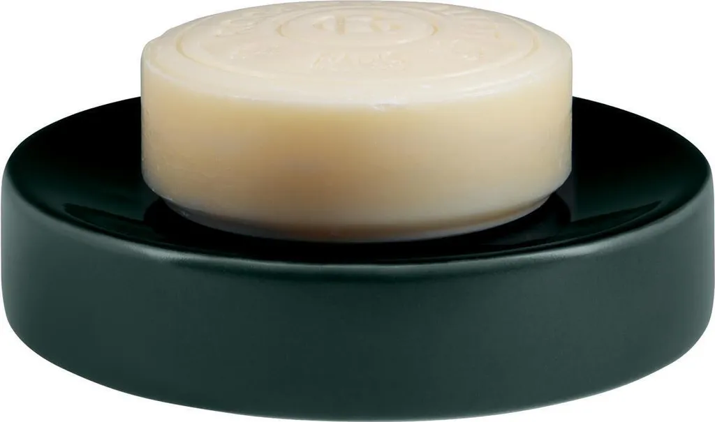 Spirella portasapone accessori decorativi per il bagno portasapone "Jaro" Dimensioni: 11,3 x 2,4 cm - Verde scuro/nero