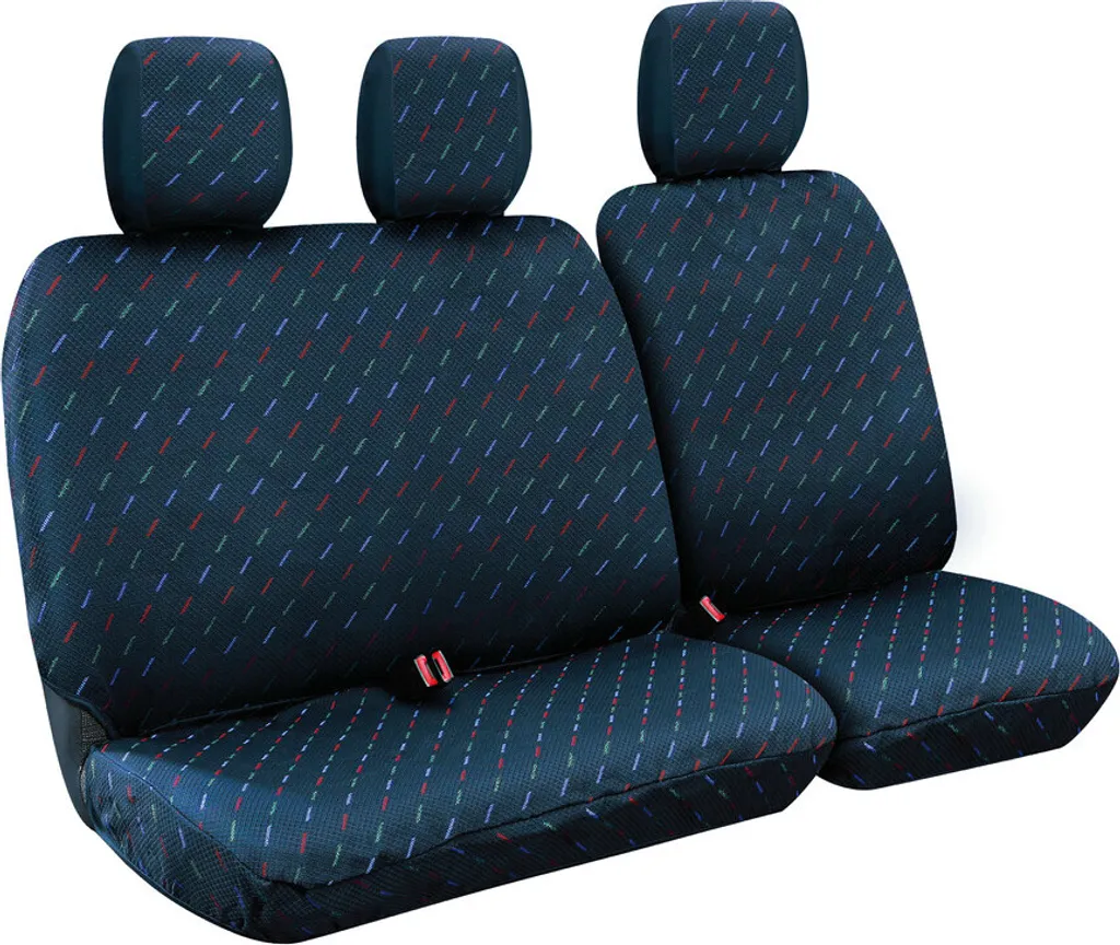 Coprisedili Furgone Dido-1 Blu Universali | Set Completo Tessuto Jacquard