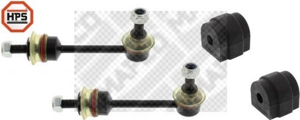 MAPCO 57664HPS Stabilisatorlager Reparatursatz für BMW 5 Limousine (E60) Hinten 13,5mm Gummilager
