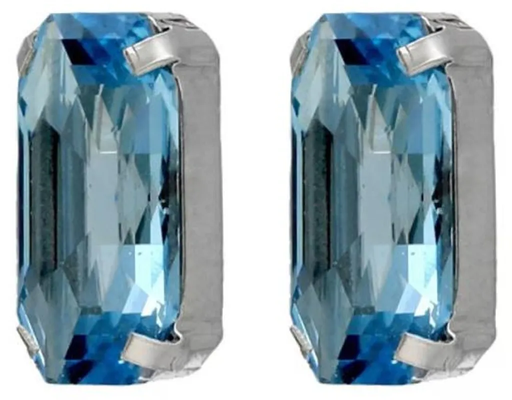 Pendantes en argent et cristal bleu azur pour femme Inspire A4686