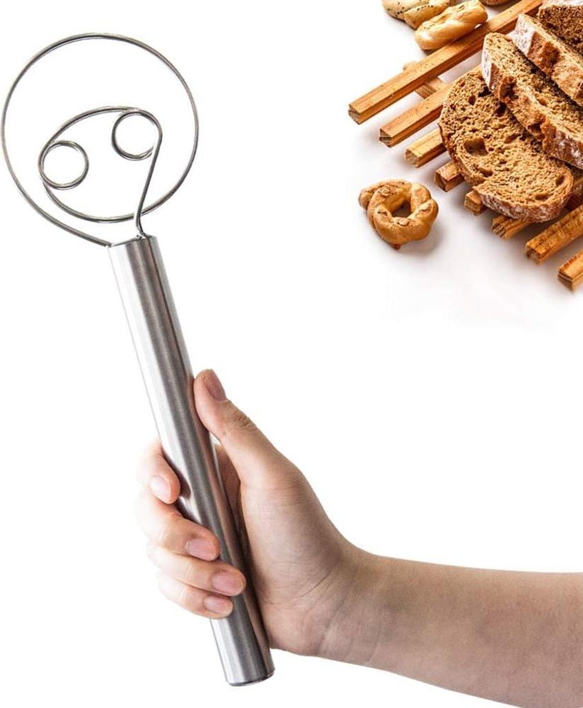Dänischer Schneebesen mit zwei Ösen | Edelstahl | Einfache Produktbild 