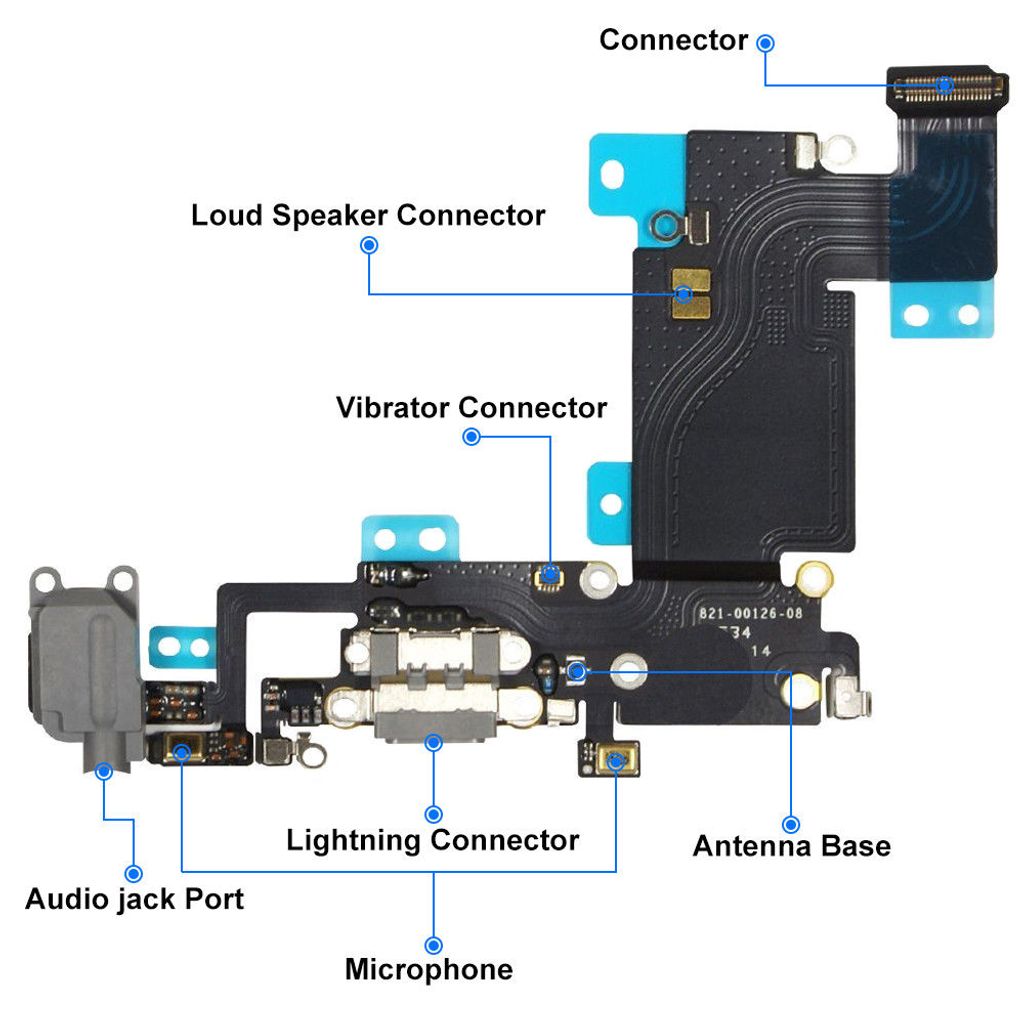 MMOBIEL Connecteur De Charge IPhone 11 - Dock Connector Avec Câble Flex, Jack Audio, Microphone Et Antenne - Kit Complet Avec Tournevis - Noir