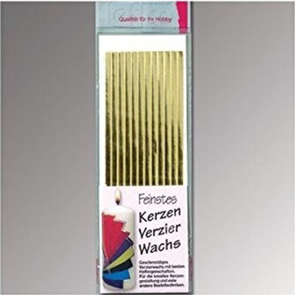 Wachsstreifen, flach, gold glänzend, 29 Stk 200 x 2 mm Produktbild 