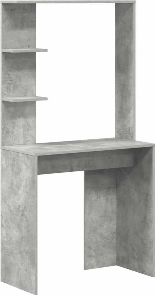 Scrivania Moderna Grigio Cemento 154,5 cm | Scrittoio Salvaspazio Design