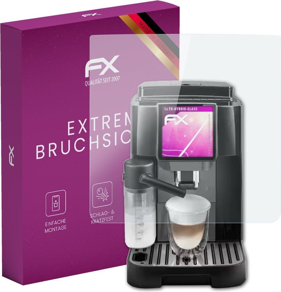 atFoliX FX-Hybrid-Glass Displayfolie kompatibel mit DeLonghi Magnifica Start (ECAM222.60.BG) Glasfolie