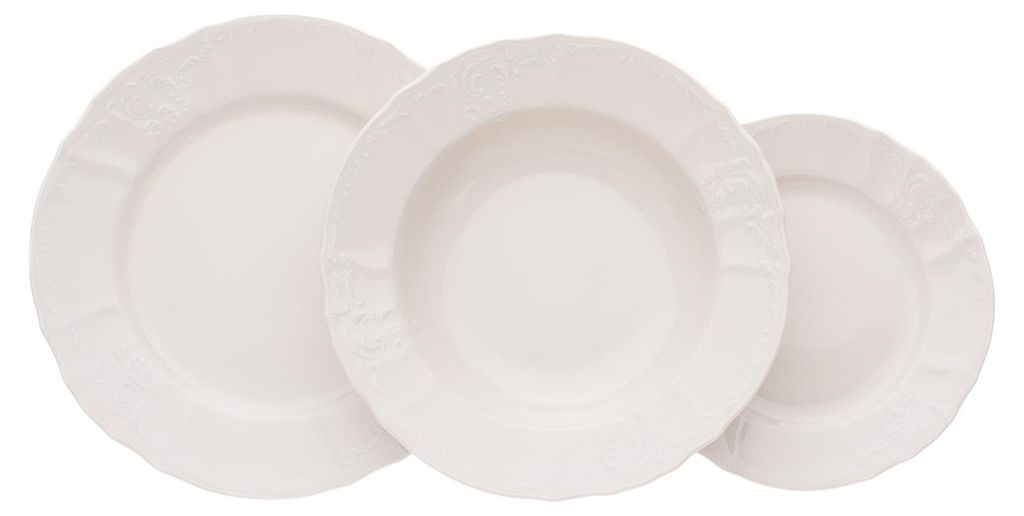 Thun 1794 Bernadotte, service d'assiettes, 18 d., ivoire, Image du produit 