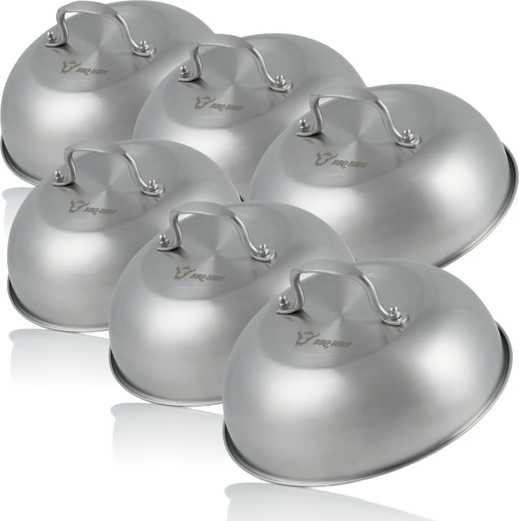 BBQ-Toro Cloche de Table en Acier Inoxydable Ø 23 cm - Lot de 6 Pièces