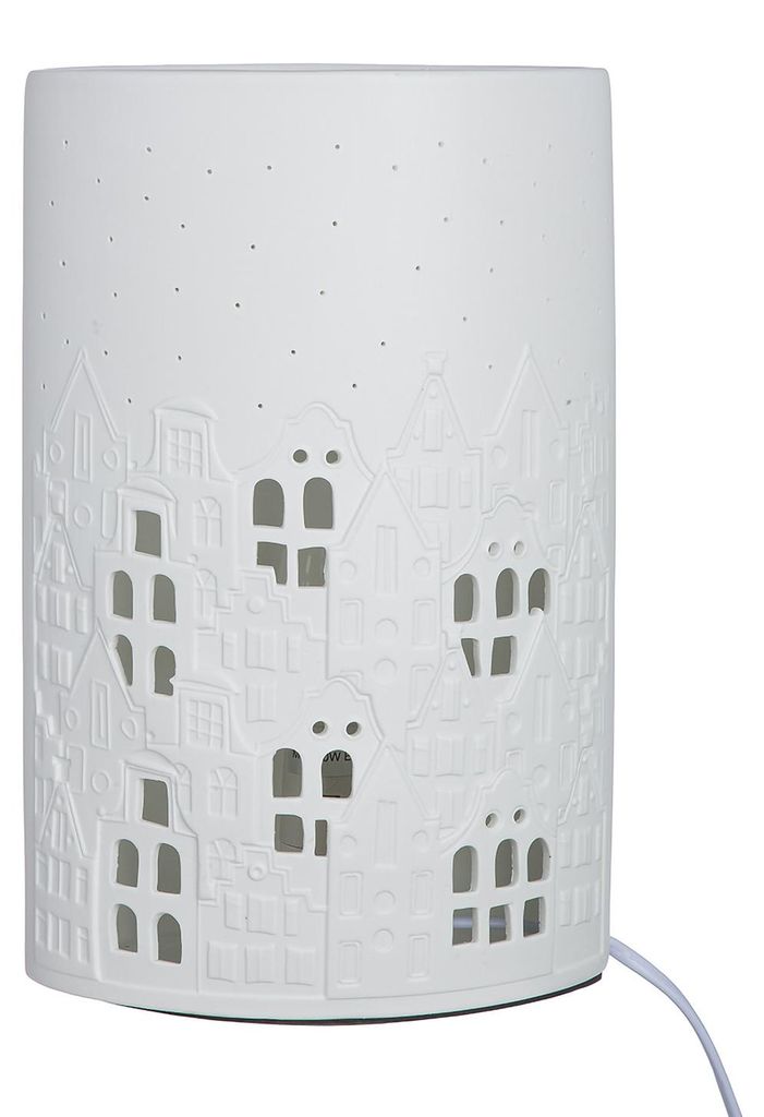 STADTLICHTER - Tischleuchte in Weiß - H. 28cm - Produktbild 